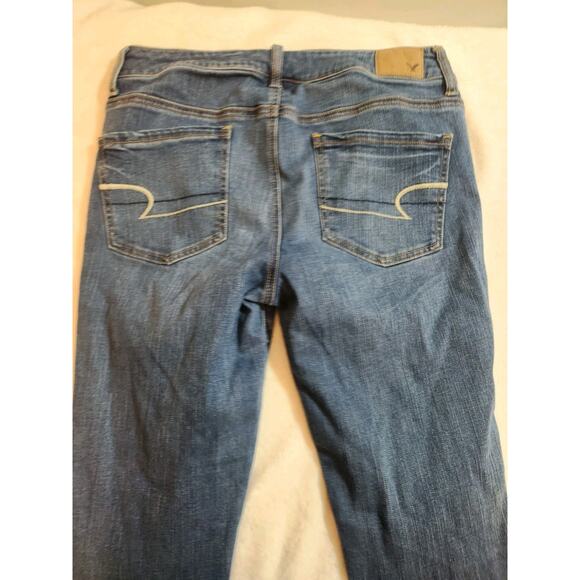 American Eagle Jeans Womens 10 Regular Blue Jegging Straight Super Stretch - Picture 2 of 12